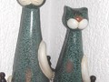 Duo chats vert-bleu